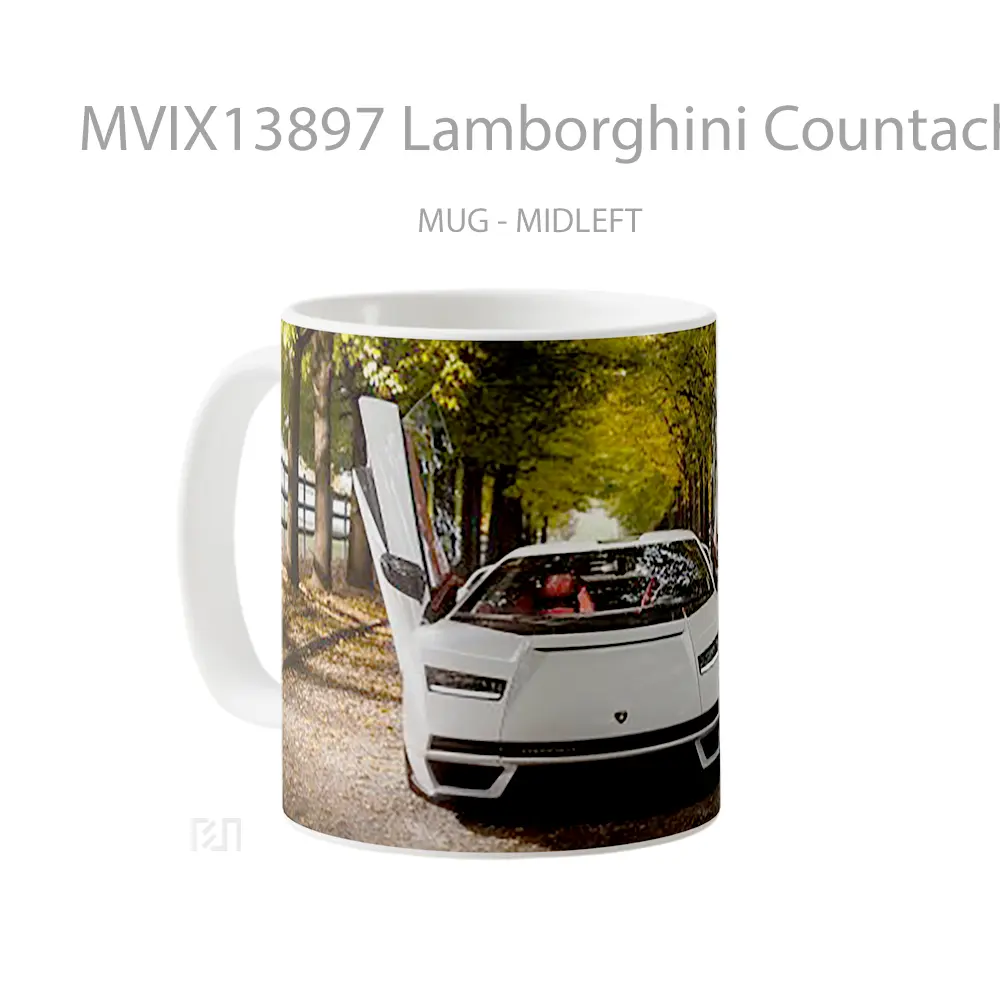 Mug Lamborghini Countach Lpi 800 V1 Cangkir Mobil - All-side / Desain