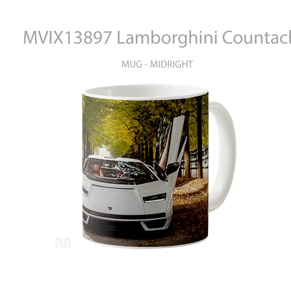 Mug Lamborghini Countach Lpi 800 V1 Cangkir Mobil - All-side / Desain