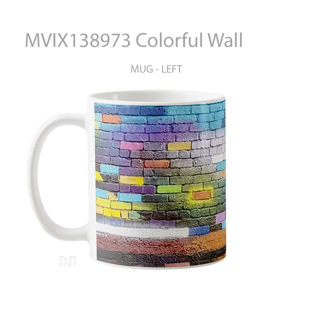 Mug Colorful Wall Gelas Keramik Unik - All-side / Desain