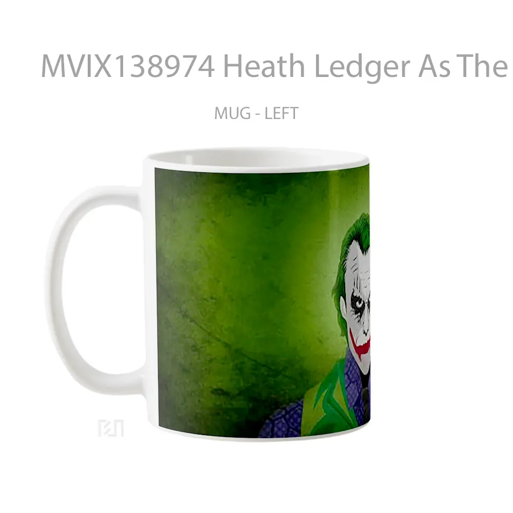 Mug Heath Ledger As The Joker Gelas Superhero - All-side / Desain