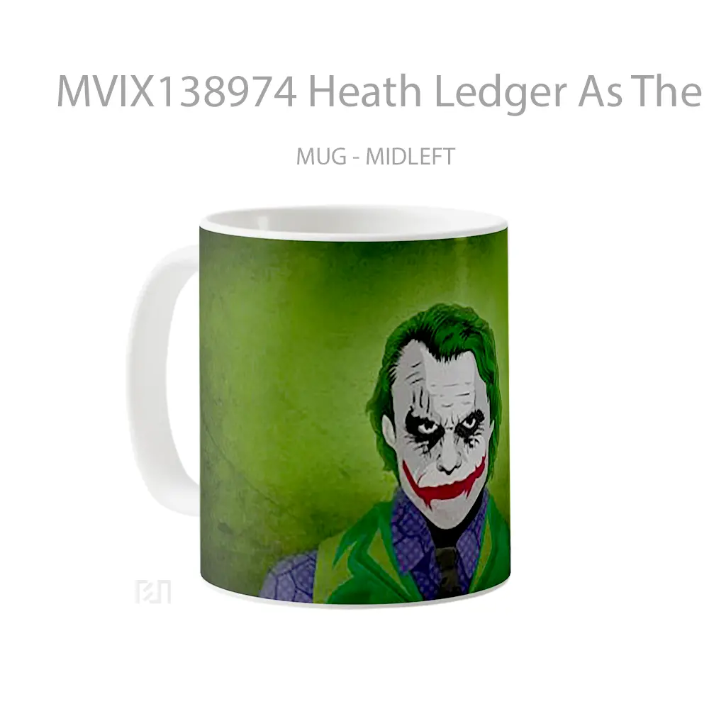 Mug Heath Ledger As The Joker Gelas Superhero - All-side / Desain