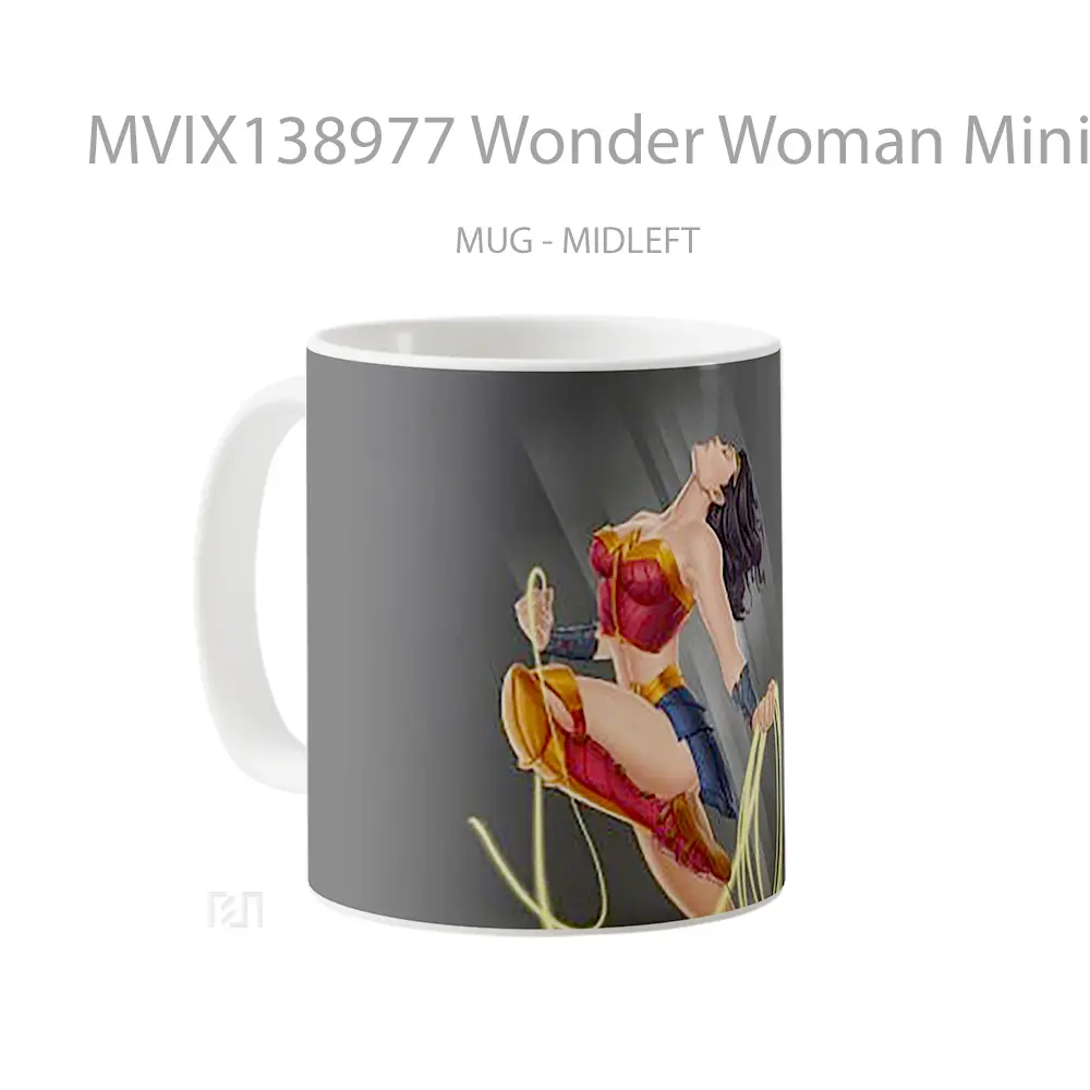Mug Wonder Woman Minimalist Artwork 2020 Gelas Superhero - All-side / Desain