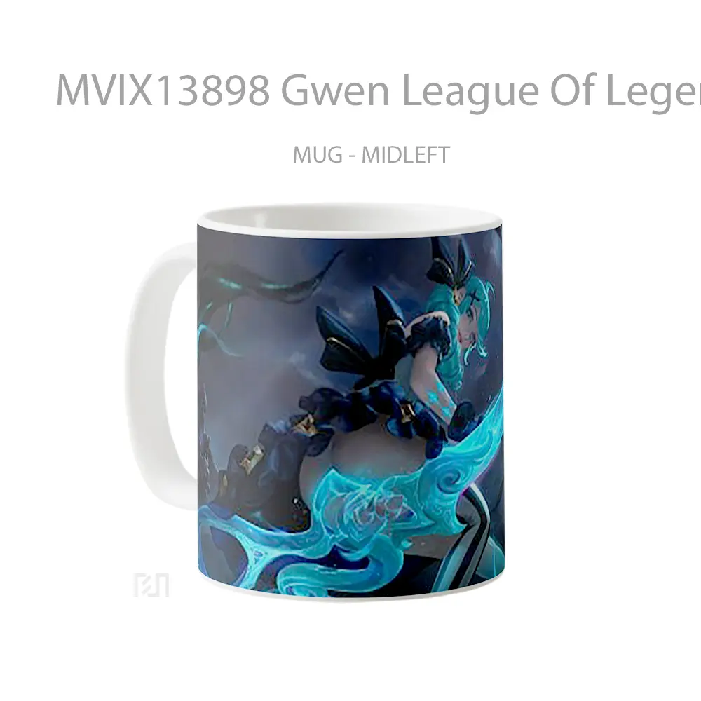 Mug Gwen League Of Legends Art Cangkir Gamer - All-side / Desain