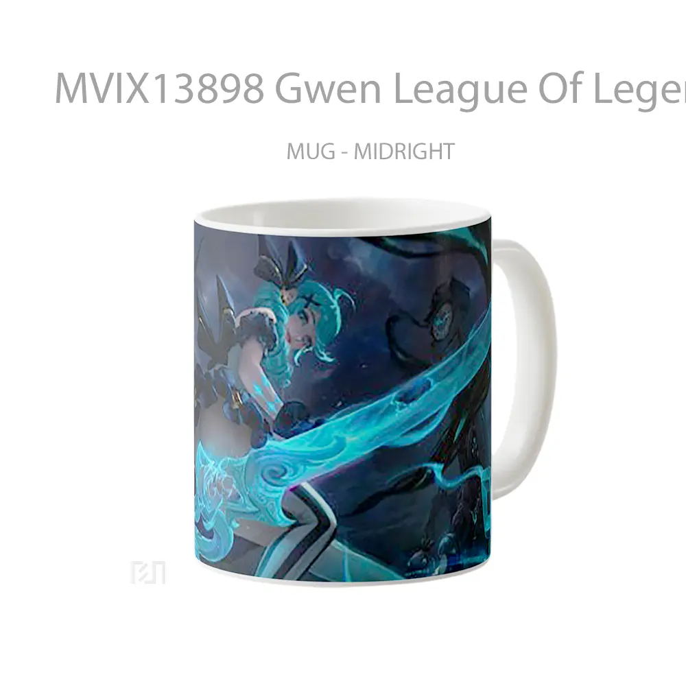 Mug Gwen League Of Legends Art Cangkir Gamer - All-side / Desain