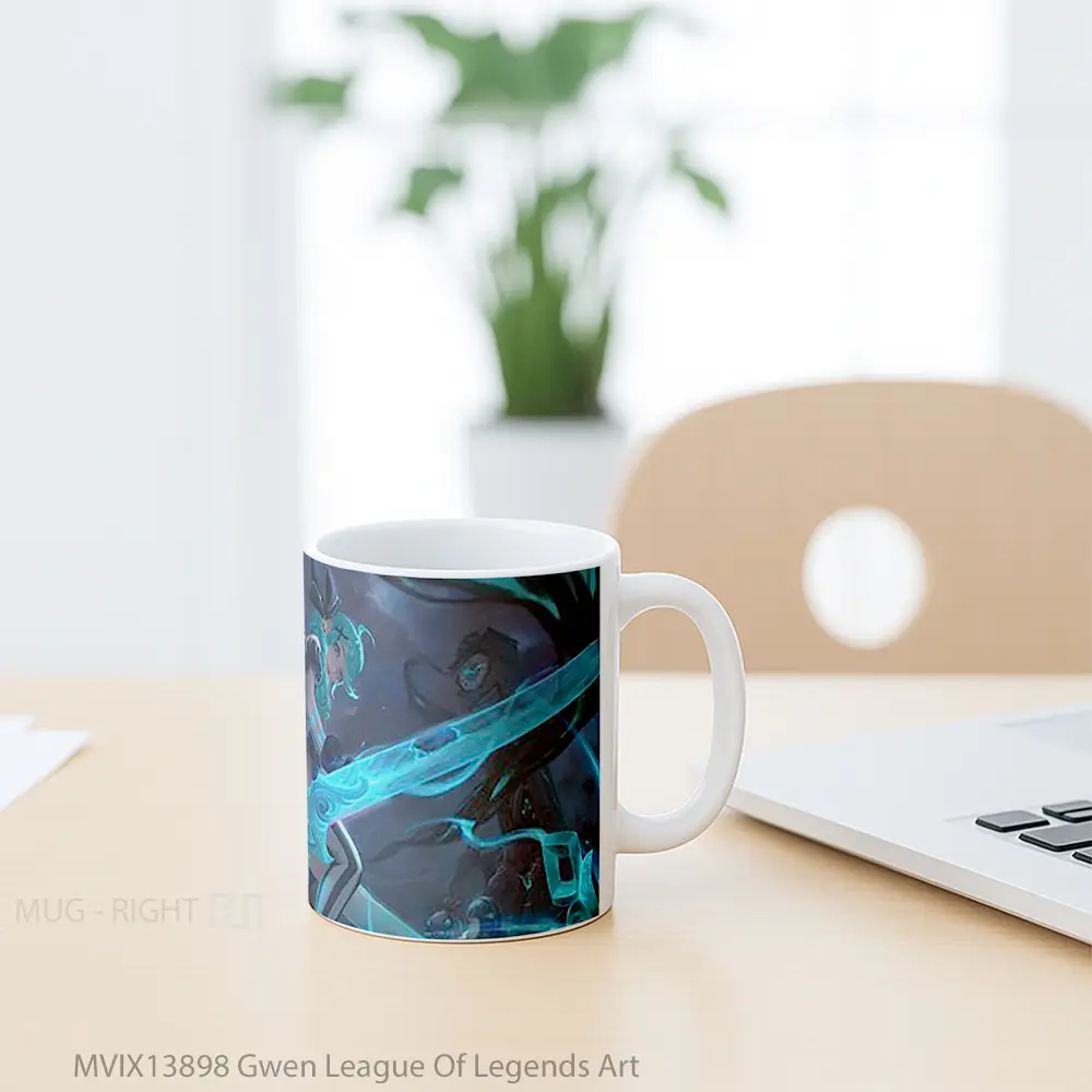 Mug Gwen League Of Legends Art Cangkir Gamer - All-side / Desain