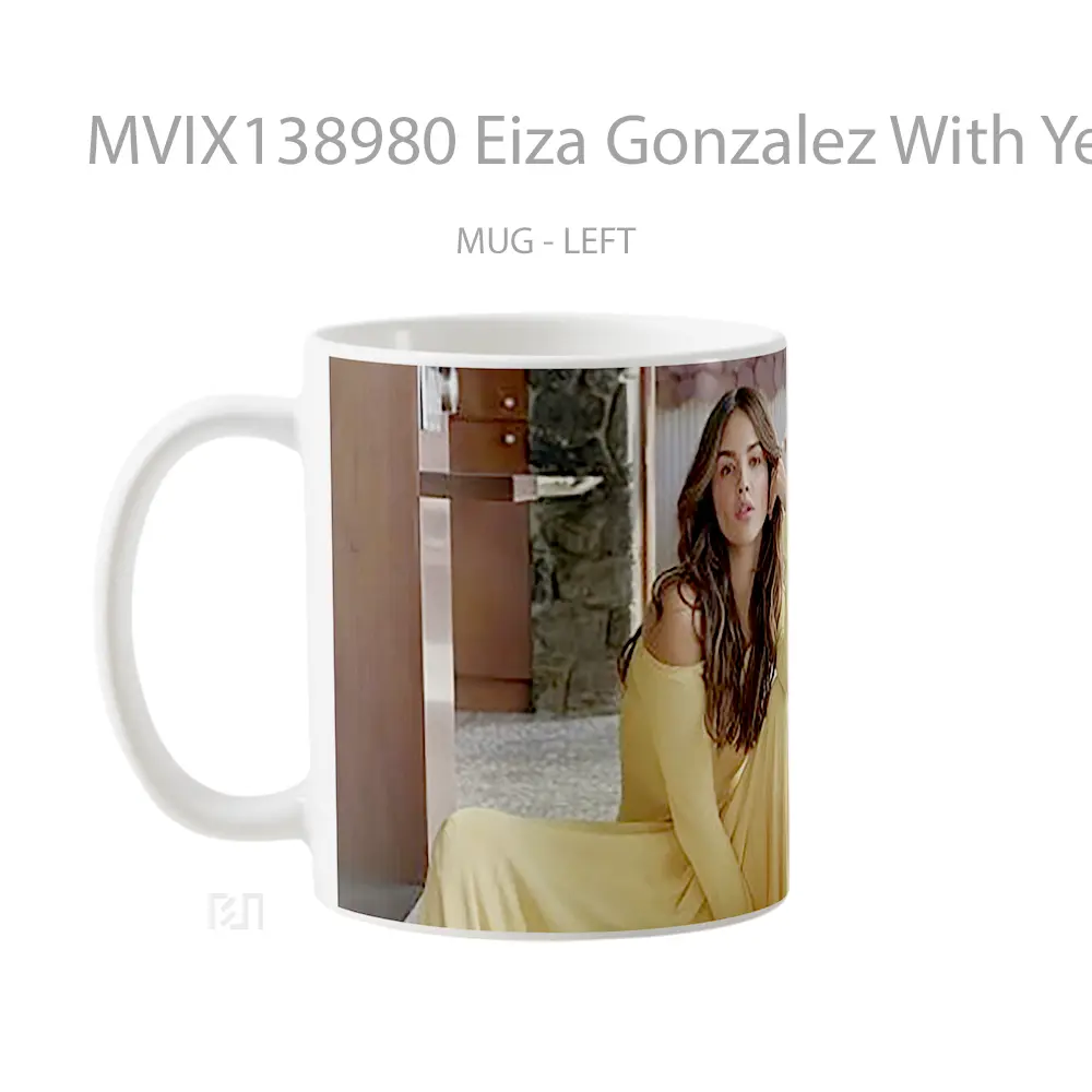 Mug Eiza Gonzalez With Yellow Dress Gelas Selebriti - All-side / Desain