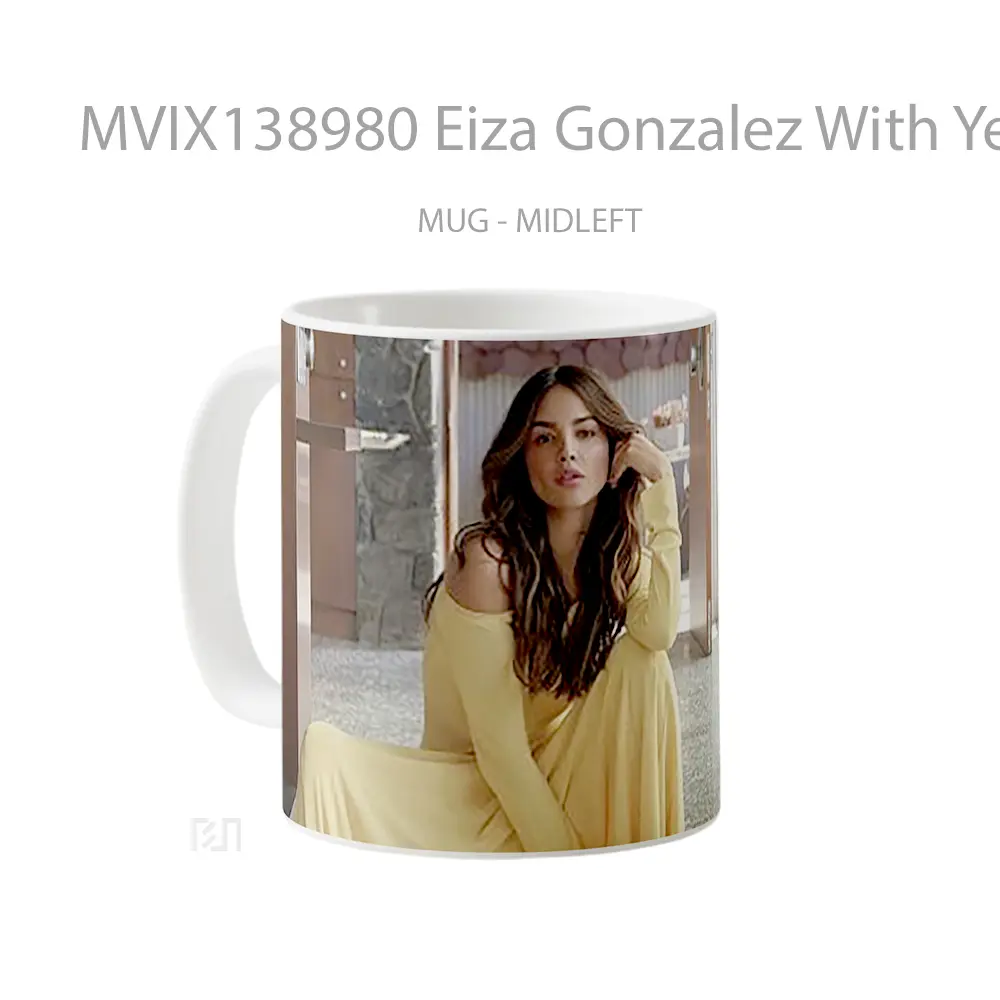 Mug Eiza Gonzalez With Yellow Dress Gelas Selebriti - All-side / Desain