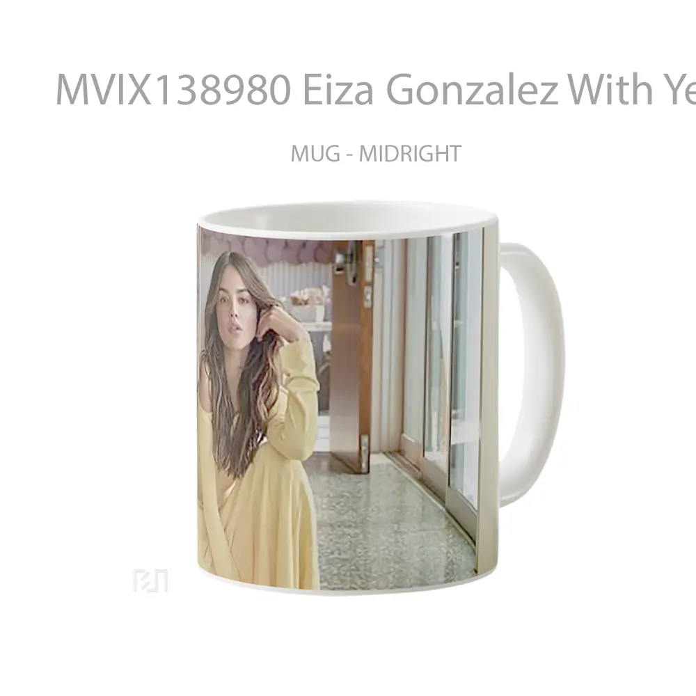 Mug Eiza Gonzalez With Yellow Dress Gelas Selebriti - All-side / Desain