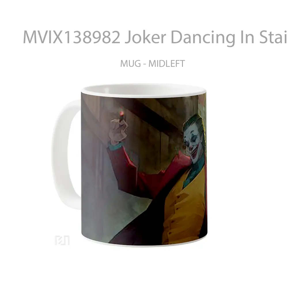 Mug Joker Dancing In Stairs Gelas Superhero - All-side / Desain