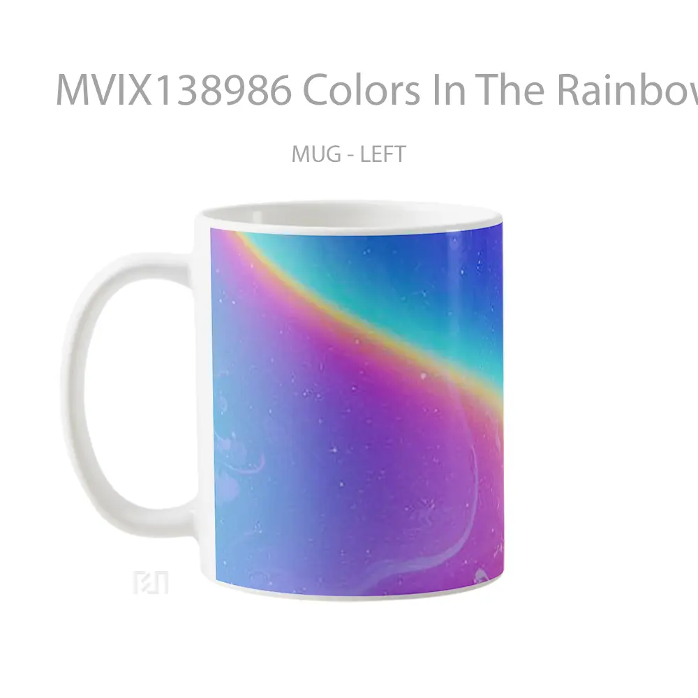 Mug Colors In The Rainbow Gelas Keramik Unik - All-side / Desain
