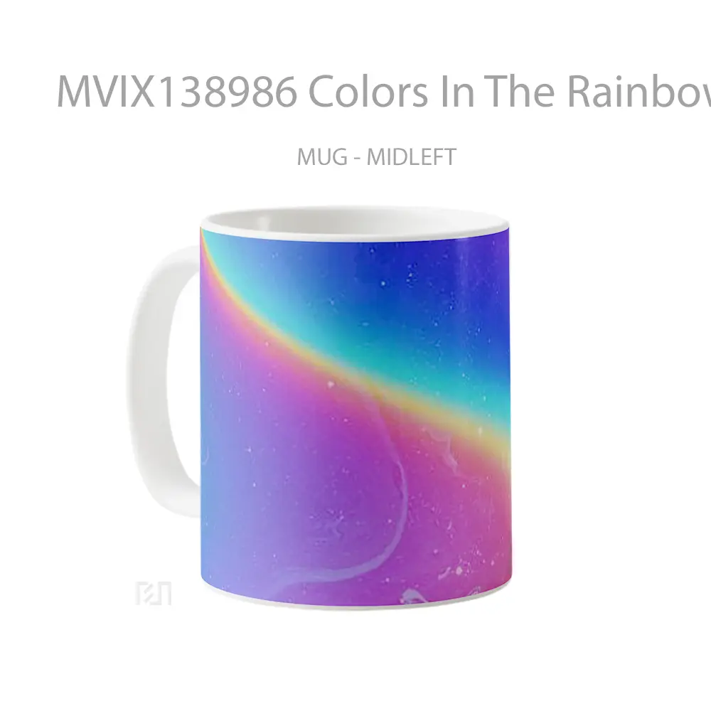 Mug Colors In The Rainbow Gelas Keramik Unik - All-side / Desain