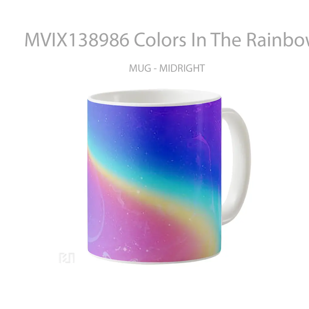 Mug Colors In The Rainbow Gelas Keramik Unik - All-side / Desain