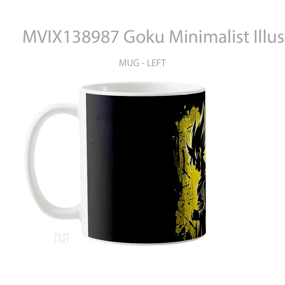 Mug Goku Minimalist Illustration Cangkir Anime - All-side / Desain