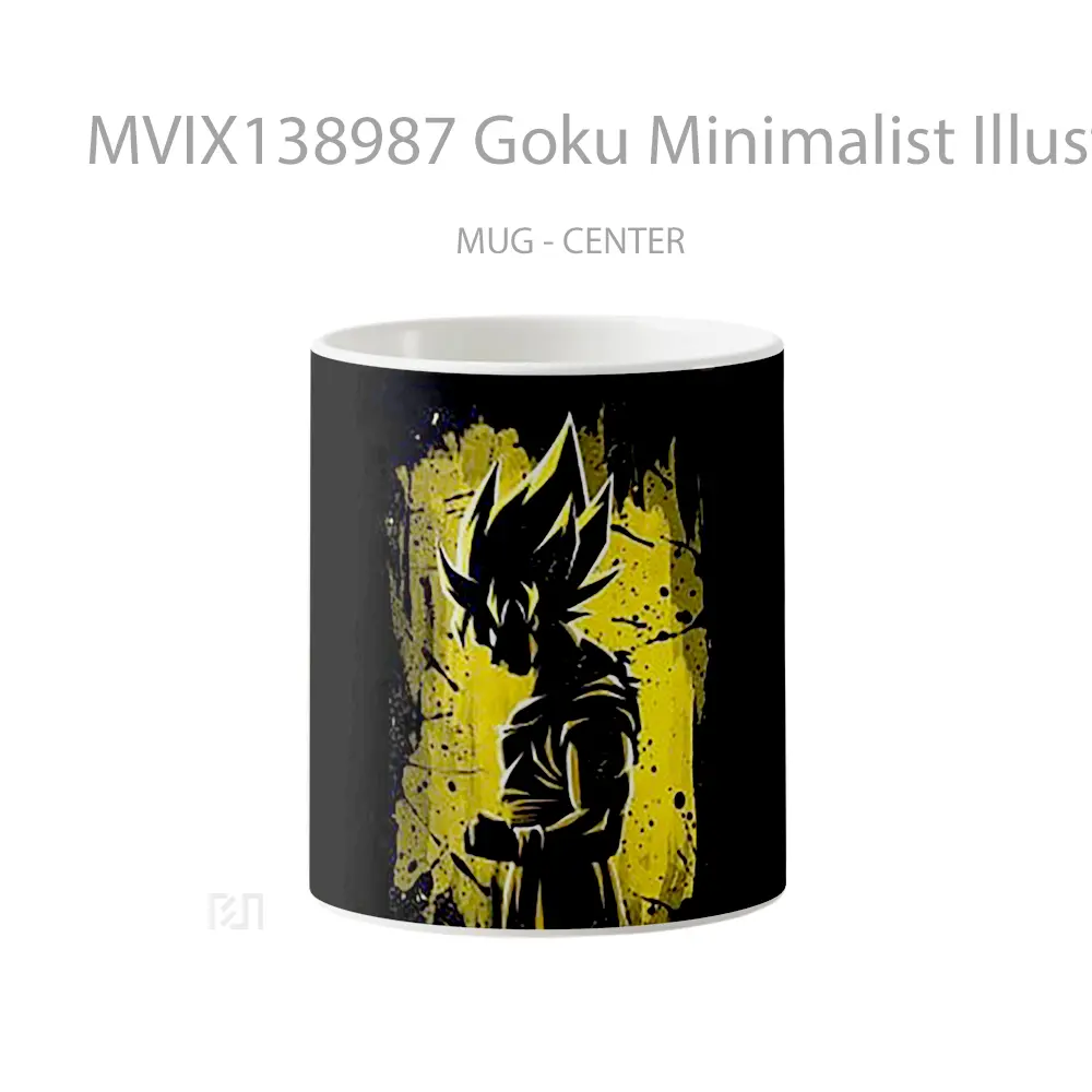 Mug Goku Minimalist Illustration Cangkir Anime