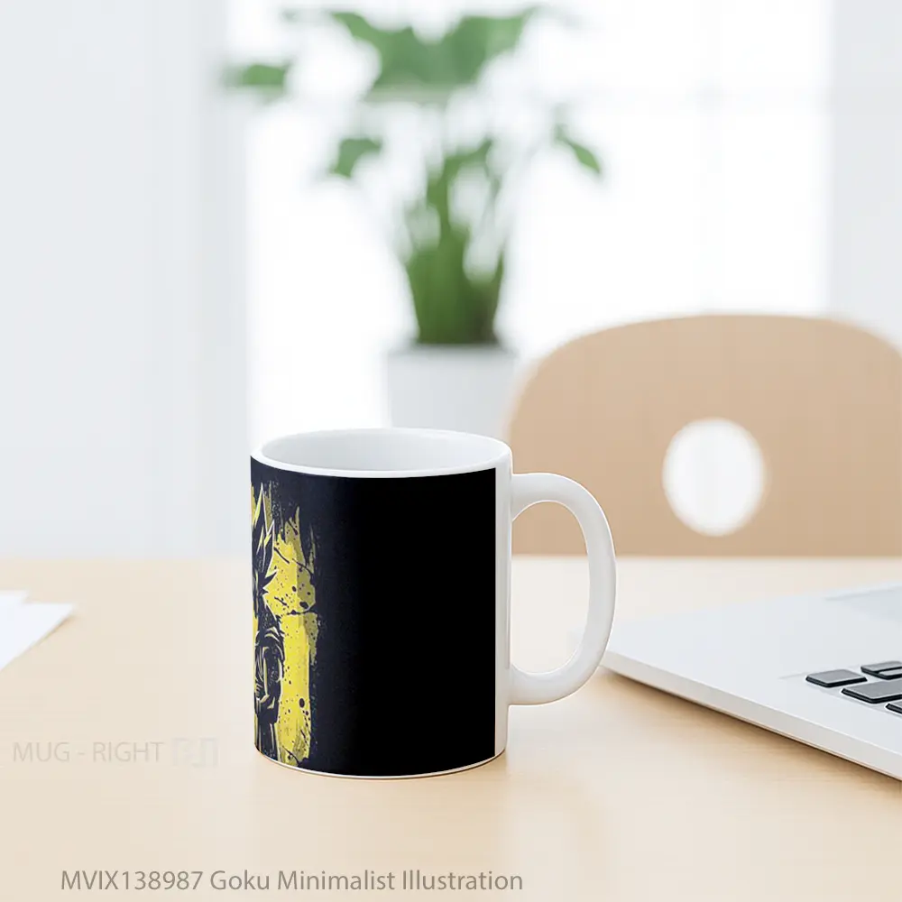 Mug Goku Minimalist Illustration Cangkir Anime - All-side / Desain