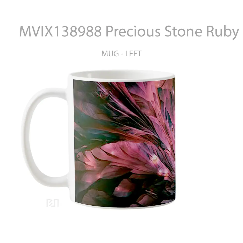 Mug Precious Stone Ruby Abstract Gelas Seni Modern - All-side / Desain