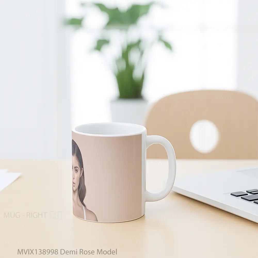 Mug Demi Rose Model Gelas Keramik Unik - All-side / Desain