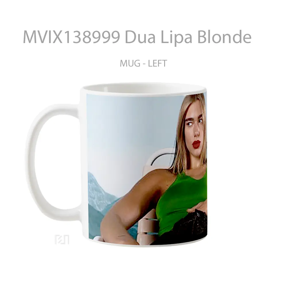 Mug Dua Lipa Blonde Gelas Selebriti - All-side / Desain
