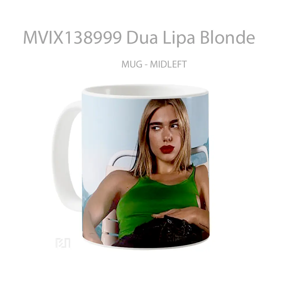 Mug Dua Lipa Blonde Gelas Selebriti - All-side / Desain