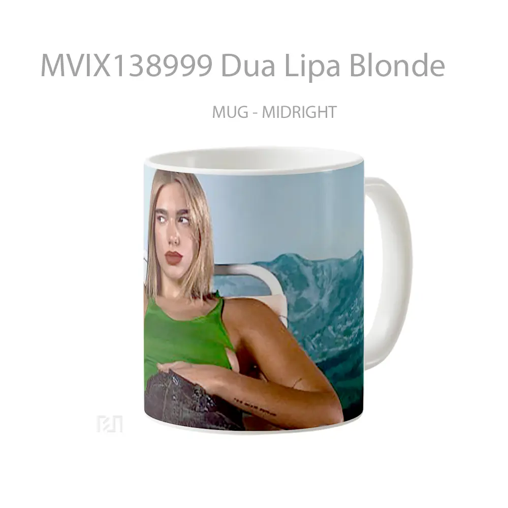 Mug Dua Lipa Blonde Gelas Selebriti - All-side / Desain