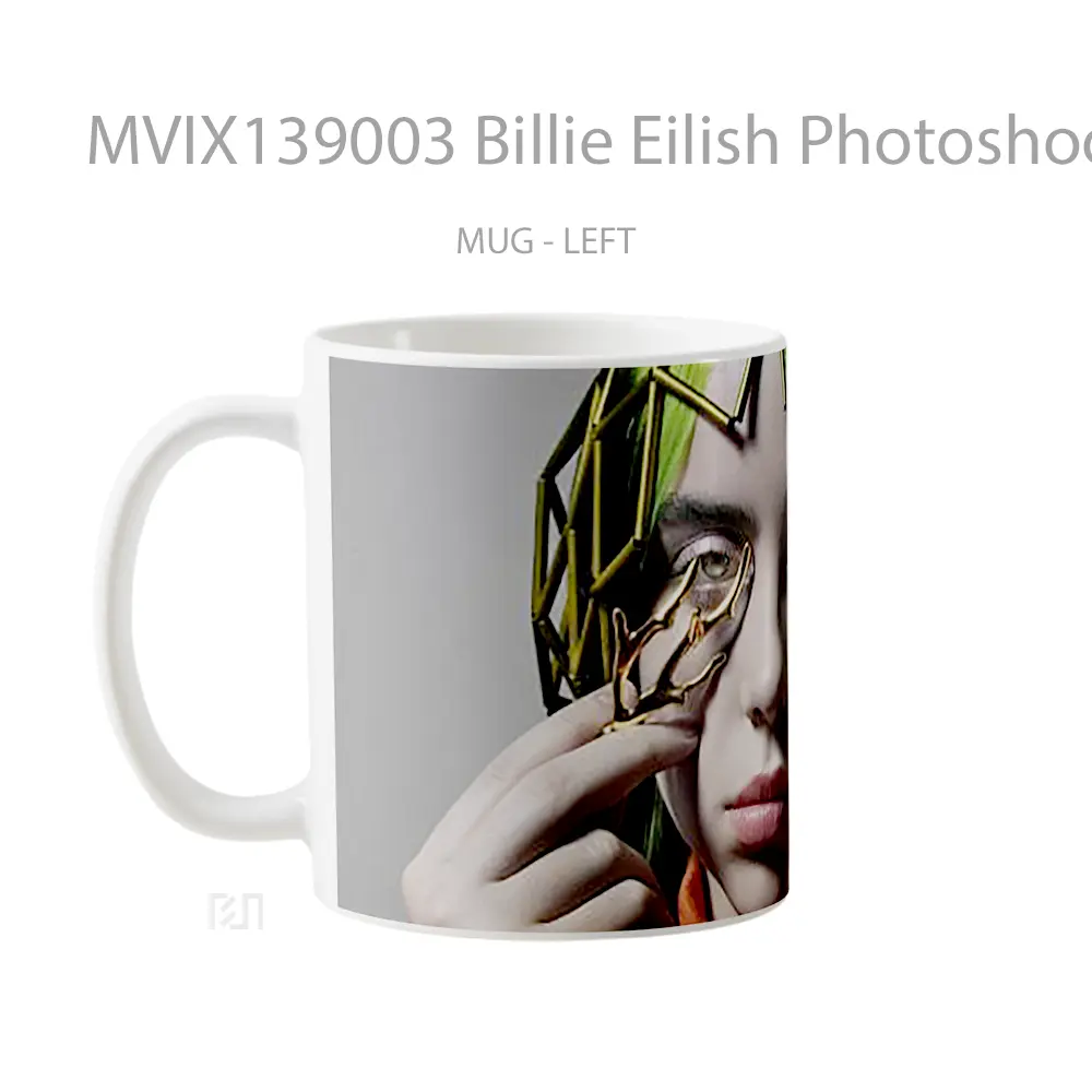 Mug Billie Eilish Photoshoot For Vogue Gelas Selebriti - All-side / Desain
