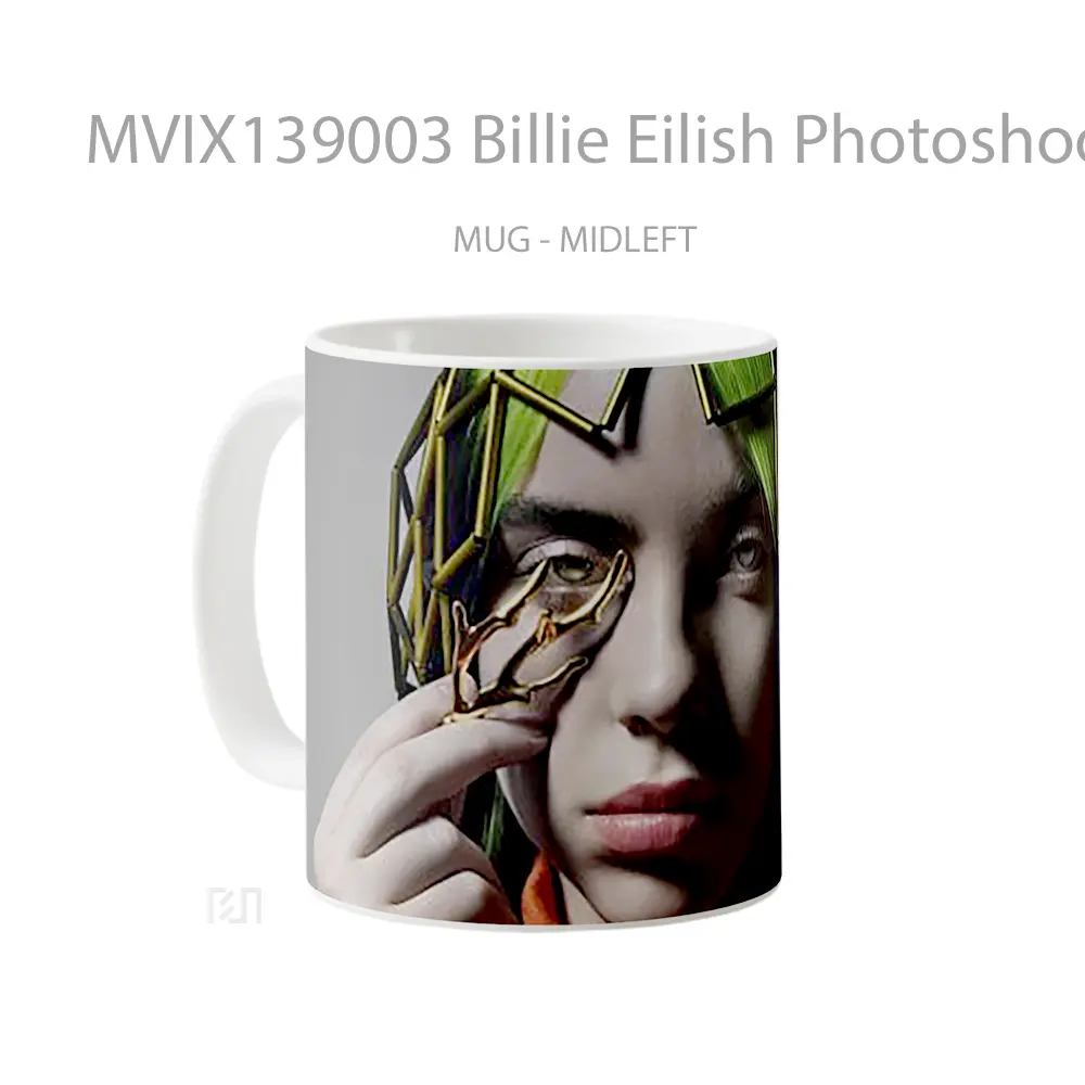 Mug Billie Eilish Photoshoot For Vogue Gelas Selebriti - All-side / Desain