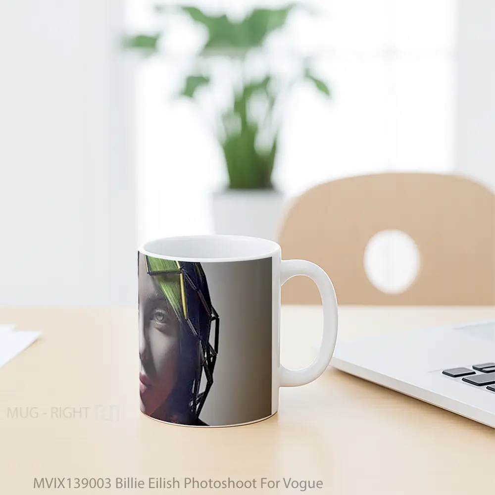 Mug Billie Eilish Photoshoot For Vogue Gelas Selebriti - All-side / Desain