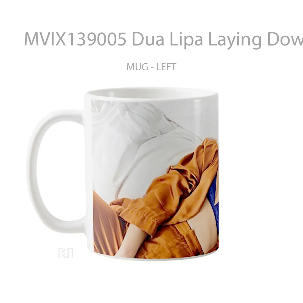 Mug Dua Lipa Laying Down Gelas Selebriti - All-side / Desain