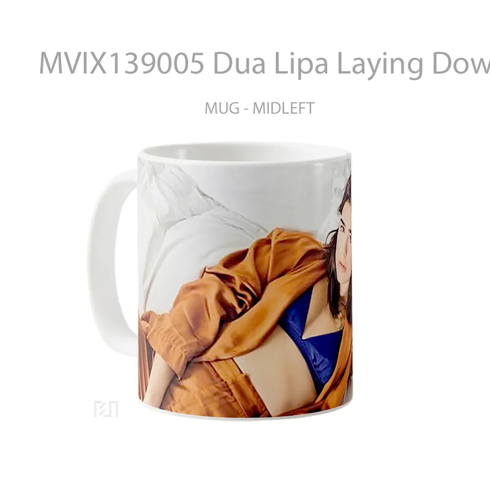 Mug Dua Lipa Laying Down Gelas Selebriti - All-side / Desain