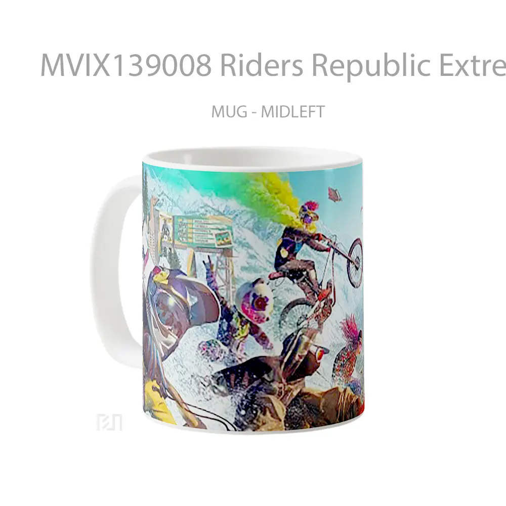 Mug Riders Republic Extreme Sports Gelas Keramik Unik - All-side / Desain