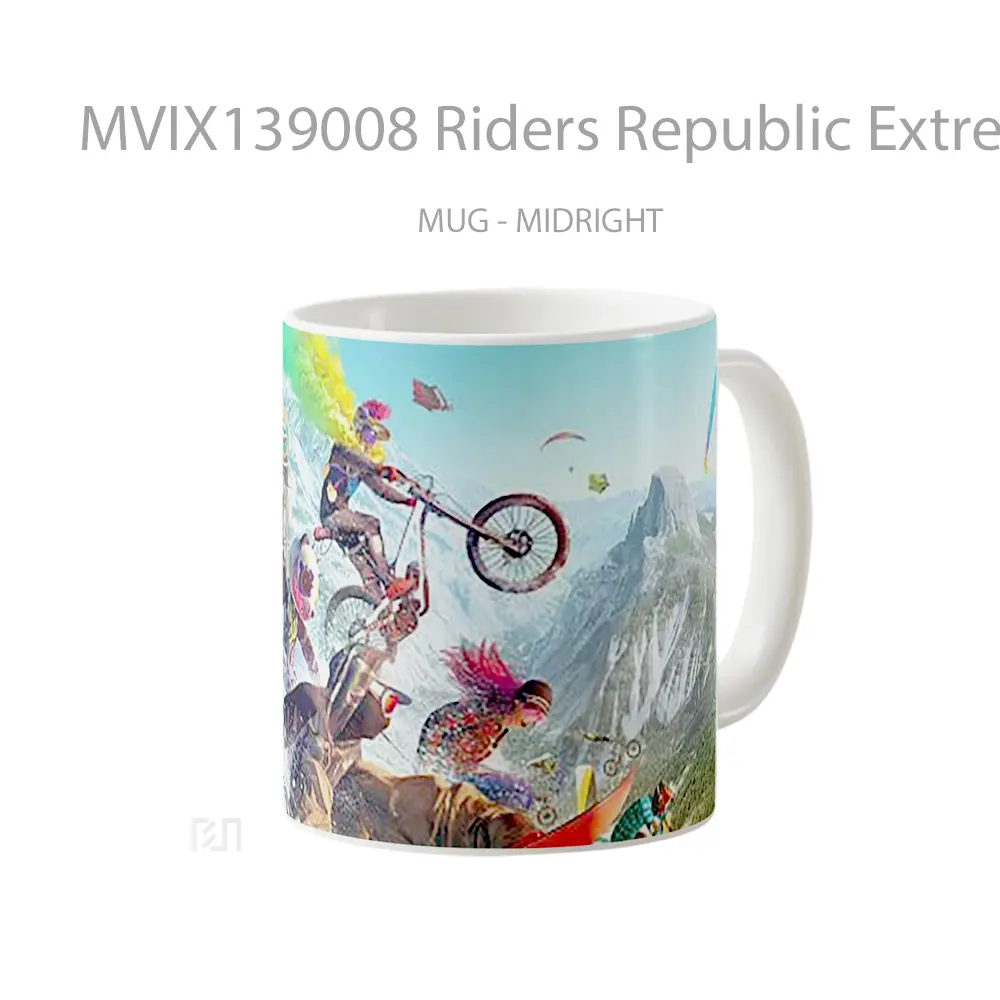Mug Riders Republic Extreme Sports Gelas Keramik Unik - All-side / Desain