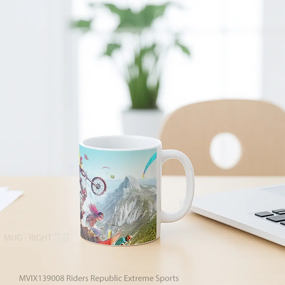 Mug Riders Republic Extreme Sports Gelas Keramik Unik - All-side / Desain