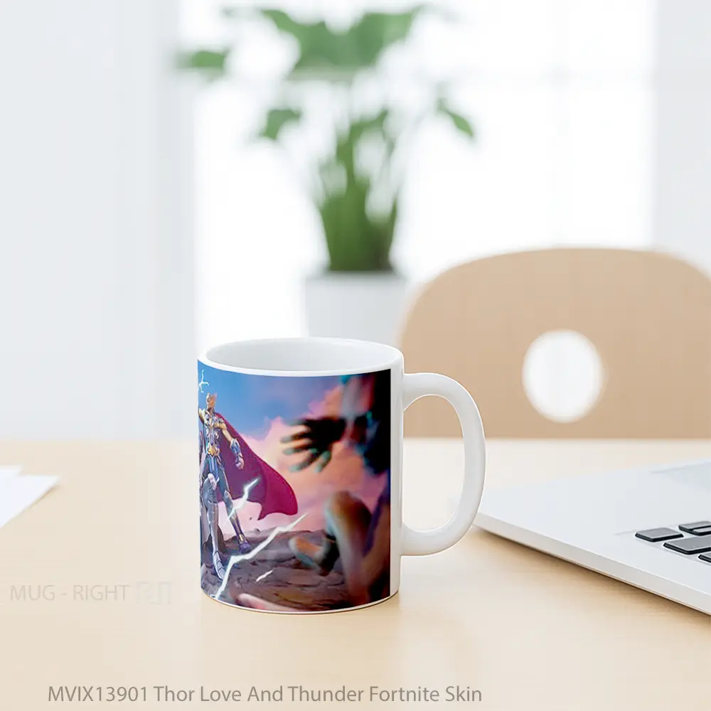 Mug Thor Love And Thunder Fortnite Skin Gelas Superhero - All-side / Desain