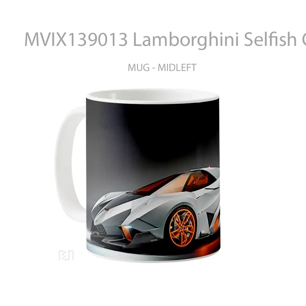 Mug Lamborghini Selfish Concept Car Cangkir Mobil - All-side / Desain