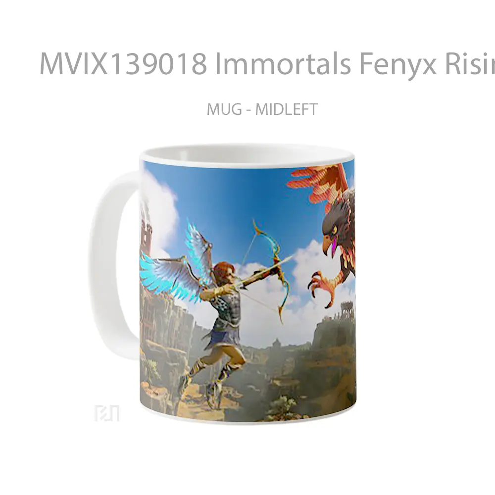 Mug Immortals Fenyx Rising Griffin Fight Gelas Fantasi - All-side / Desain