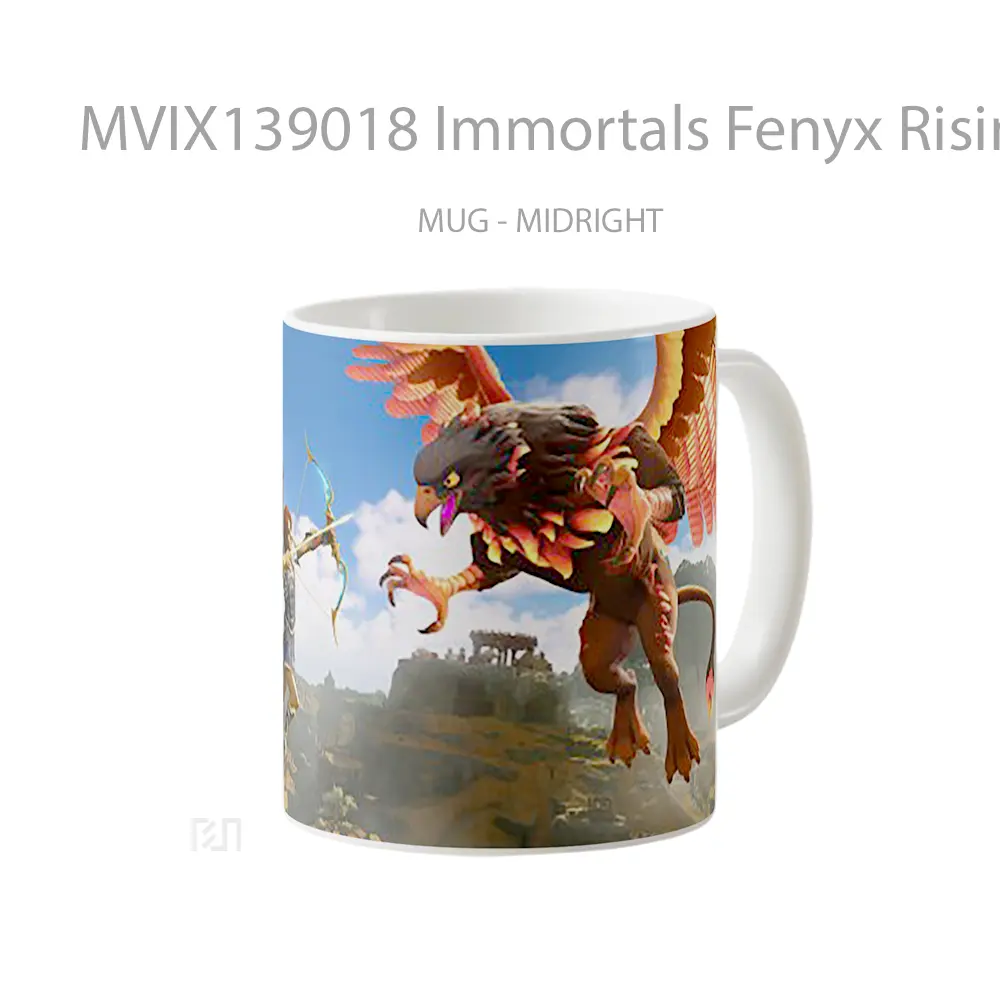 Mug Immortals Fenyx Rising Griffin Fight Gelas Fantasi - All-side / Desain