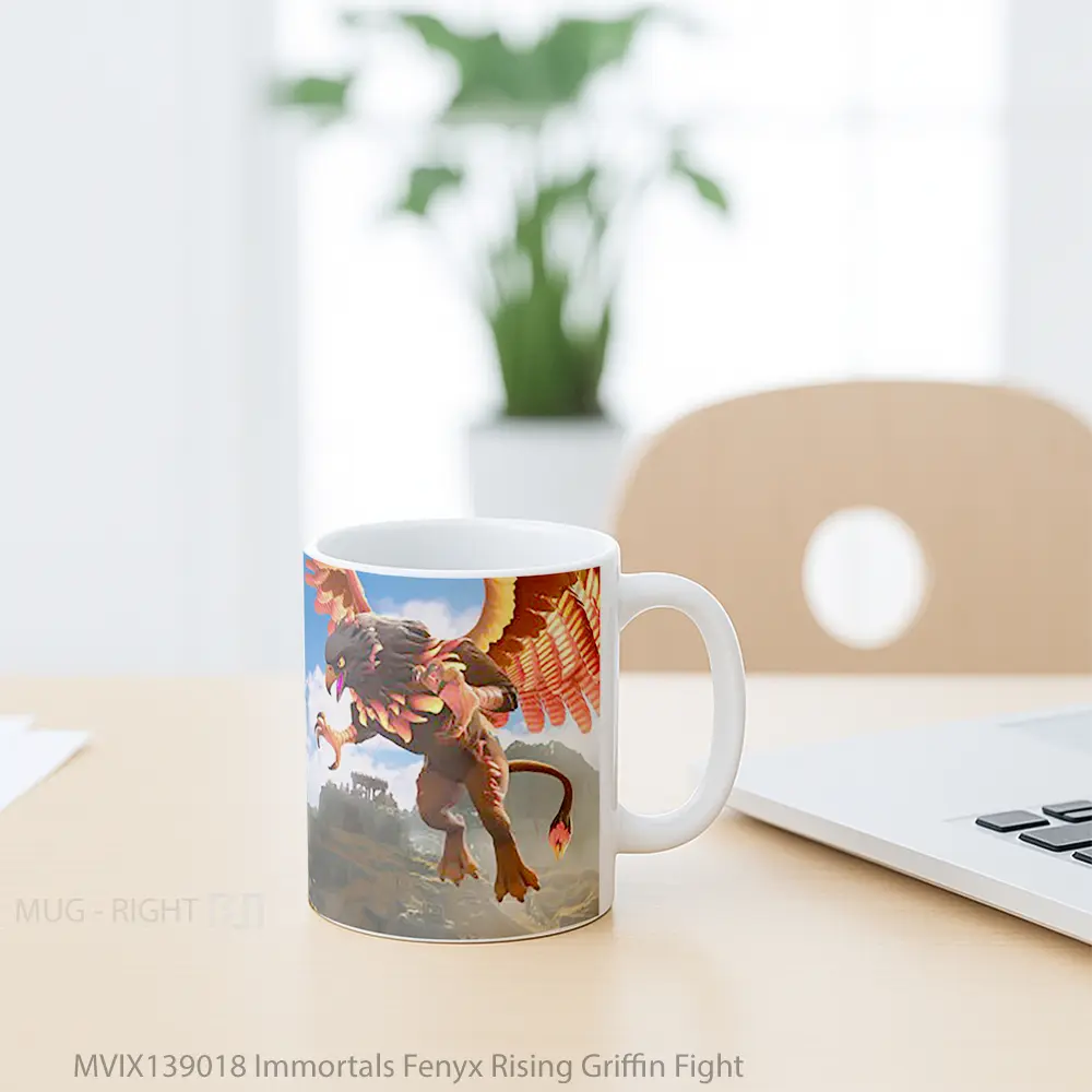 Mug Immortals Fenyx Rising Griffin Fight Gelas Fantasi - All-side / Desain