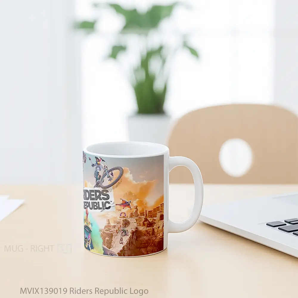 Mug Riders Republic Logo Gelas Keramik Unik - All-side / Desain