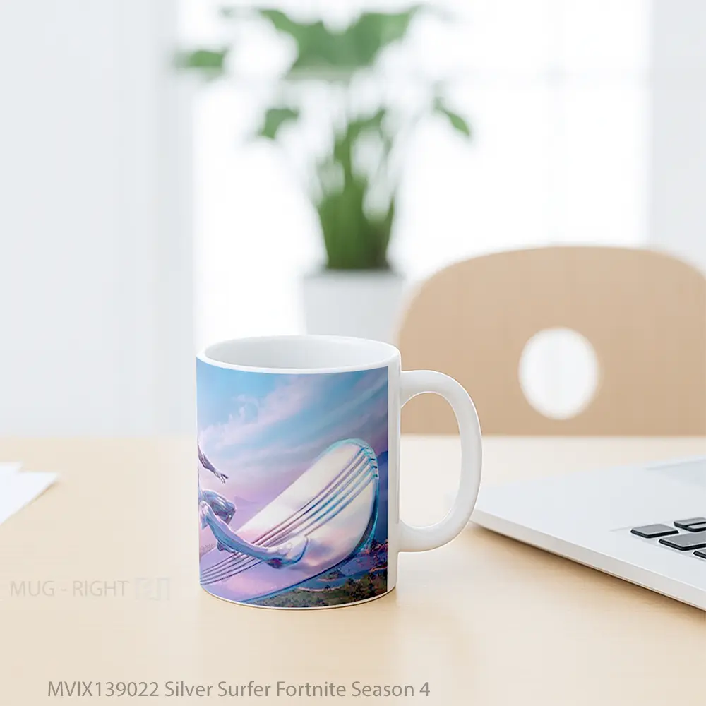 Mug Silver Surfer Fortnite Season 4 Cangkir Gamer - All-side / Desain