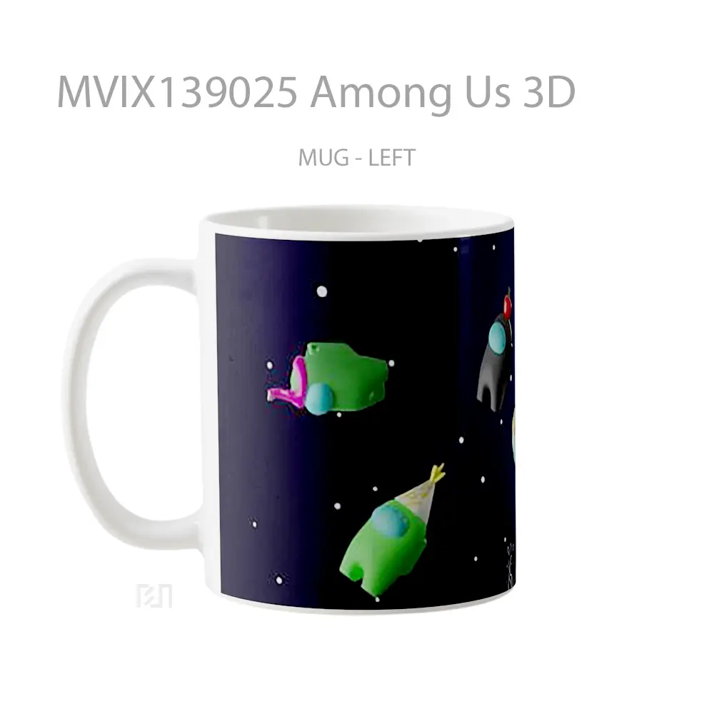 Mug Among Us 3D Gelas Keramik Unik - All-side / Desain