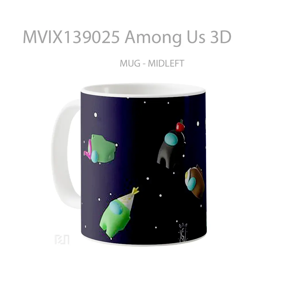 Mug Among Us 3D Gelas Keramik Unik - All-side / Desain