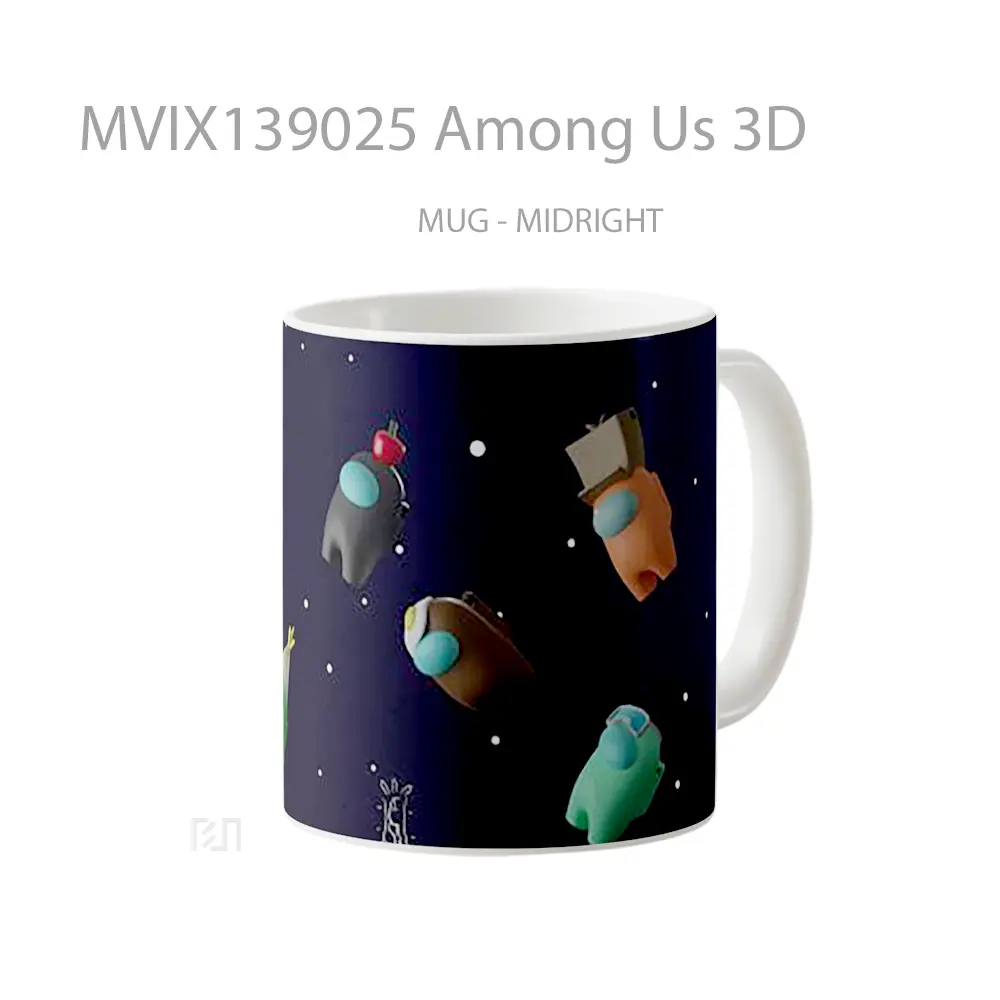 Mug Among Us 3D Gelas Keramik Unik - All-side / Desain