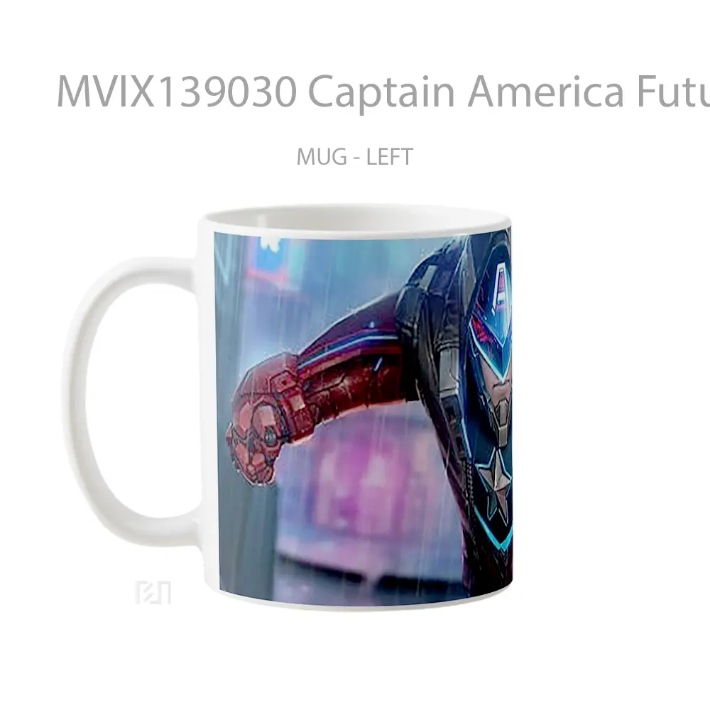 Mug Captain America Future Fight Gelas Superhero - All-side / Desain