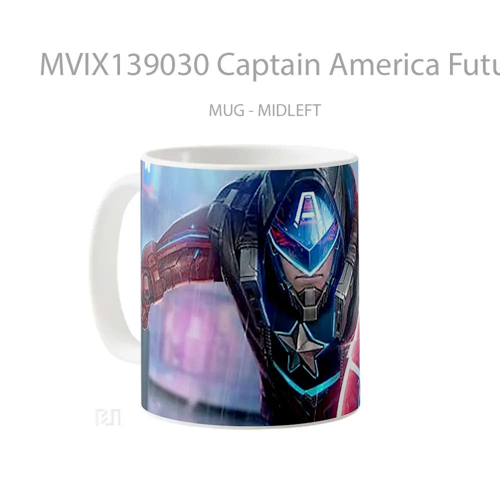 Mug Captain America Future Fight Gelas Superhero - All-side / Desain