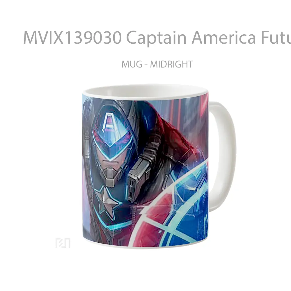 Mug Captain America Future Fight Gelas Superhero - All-side / Desain