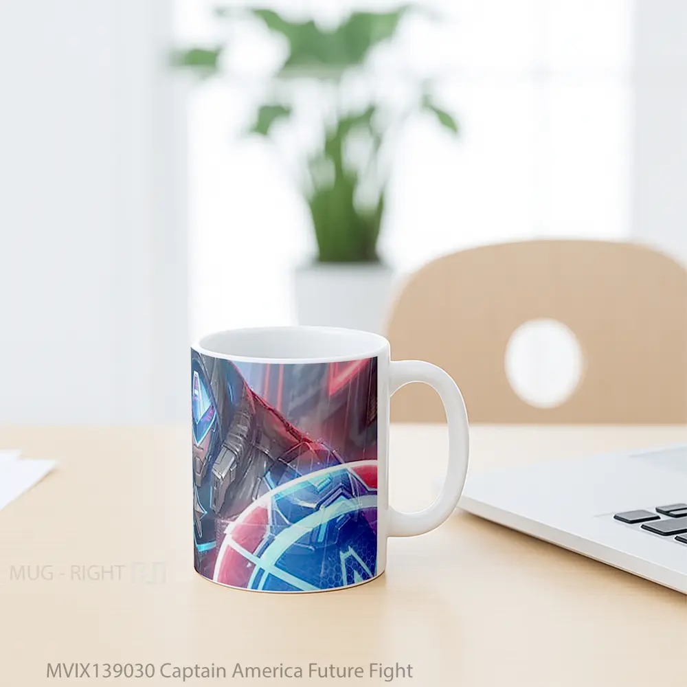 Mug Captain America Future Fight Gelas Superhero - All-side / Desain