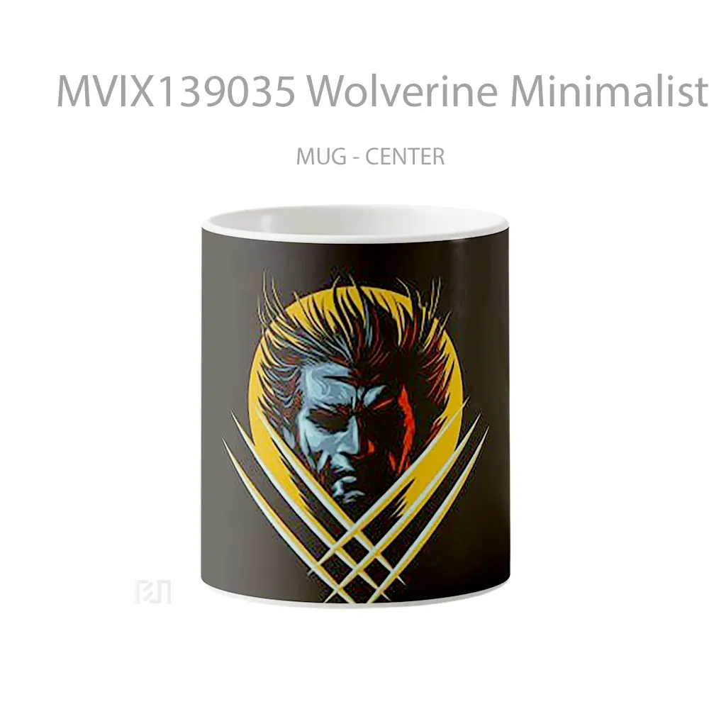Mug Wolverine Minimalist Style Gelas Superhero
