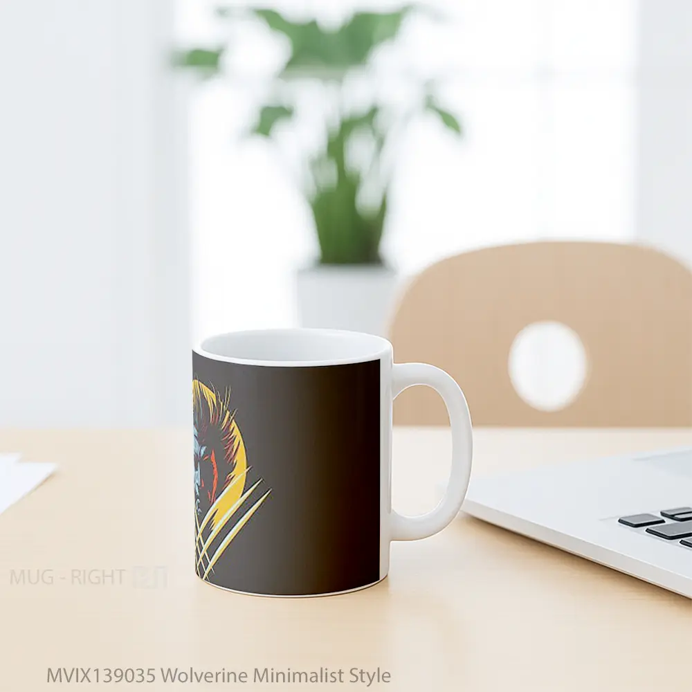 Mug Wolverine Minimalist Style Gelas Superhero - All-side / Desain