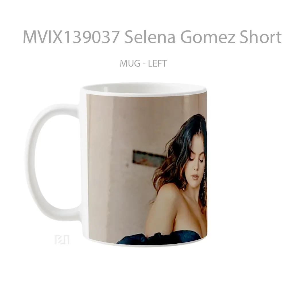 Mug Selena Gomez Short Hair Gelas Selebriti - All-side / Desain