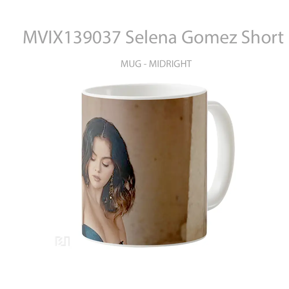 Mug Selena Gomez Short Hair Gelas Selebriti - All-side / Desain